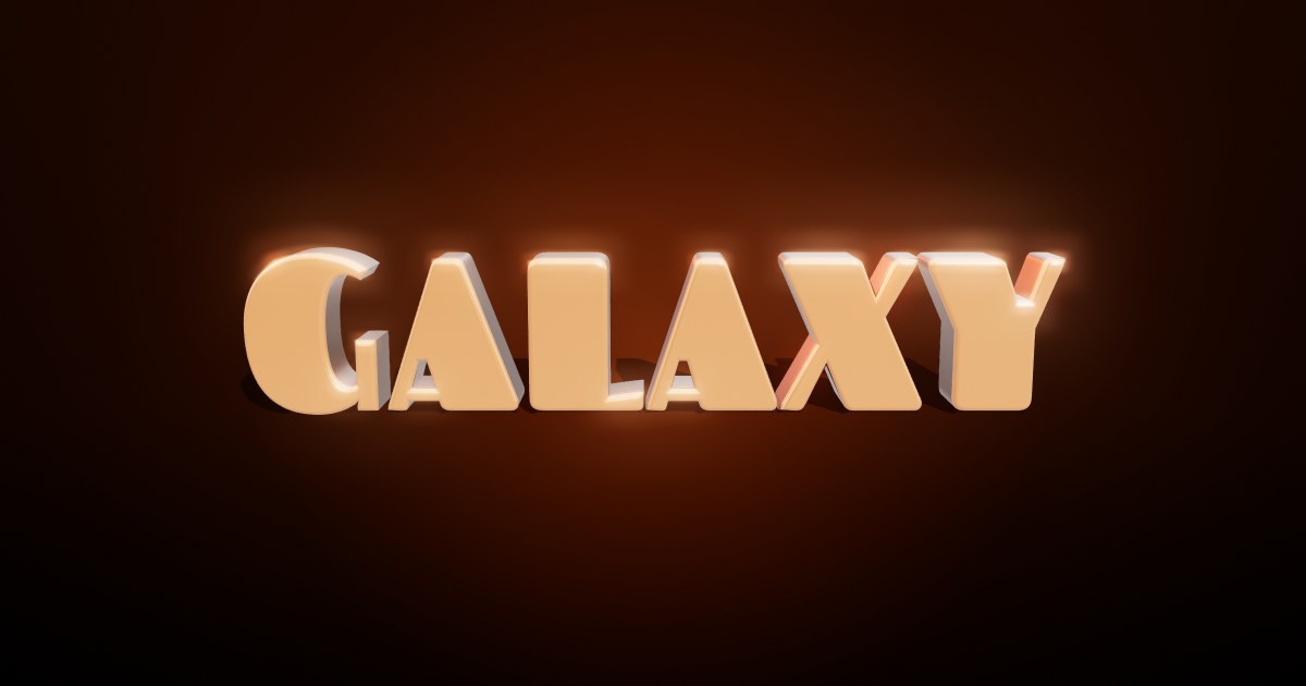 Galaxy 3D text effect