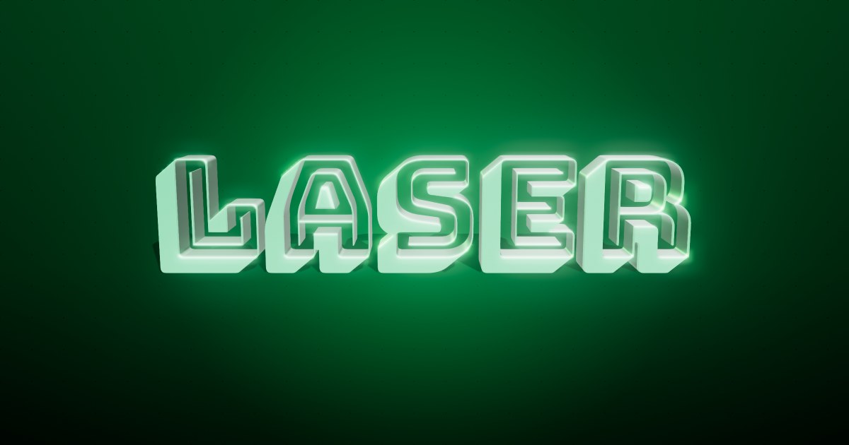 Laser 3D text effect