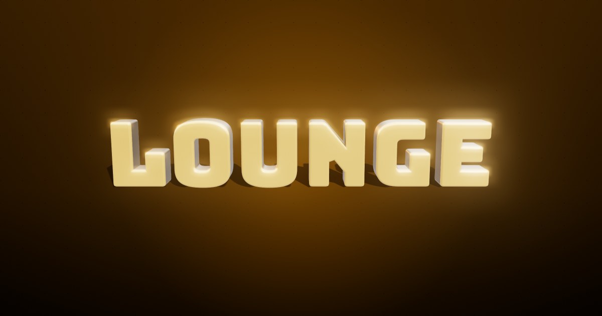 Lounge 3D text effect