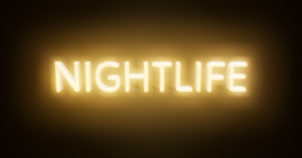 Nightlife 3D text effect