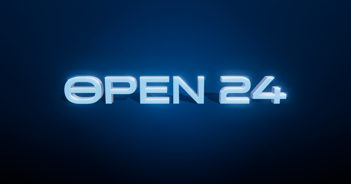 Open 24 3D text effect