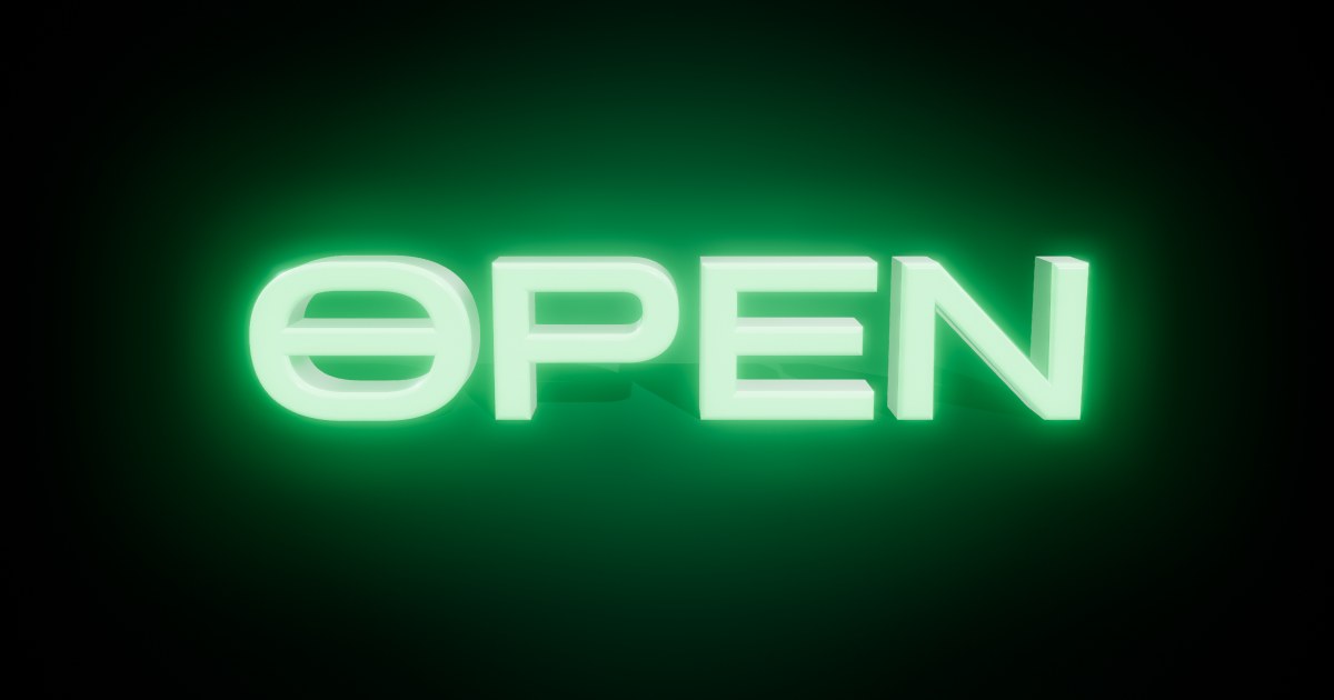 Open 3D text effect