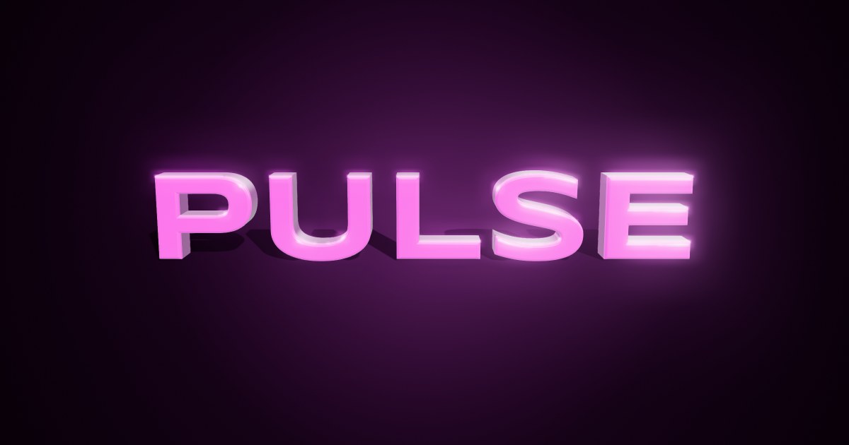 Pulse 3D text effect