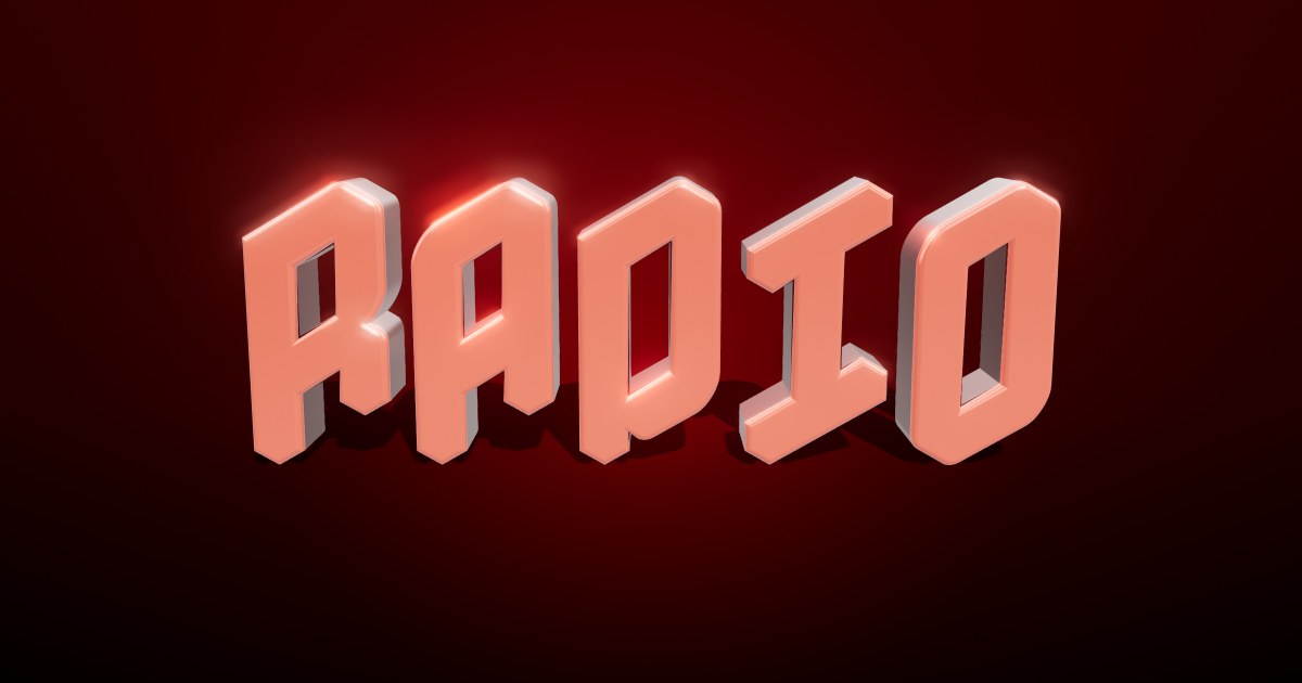 Radio 3D text effect