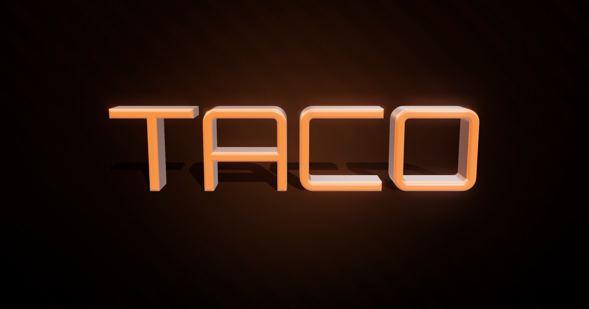 Taco 3D text effect