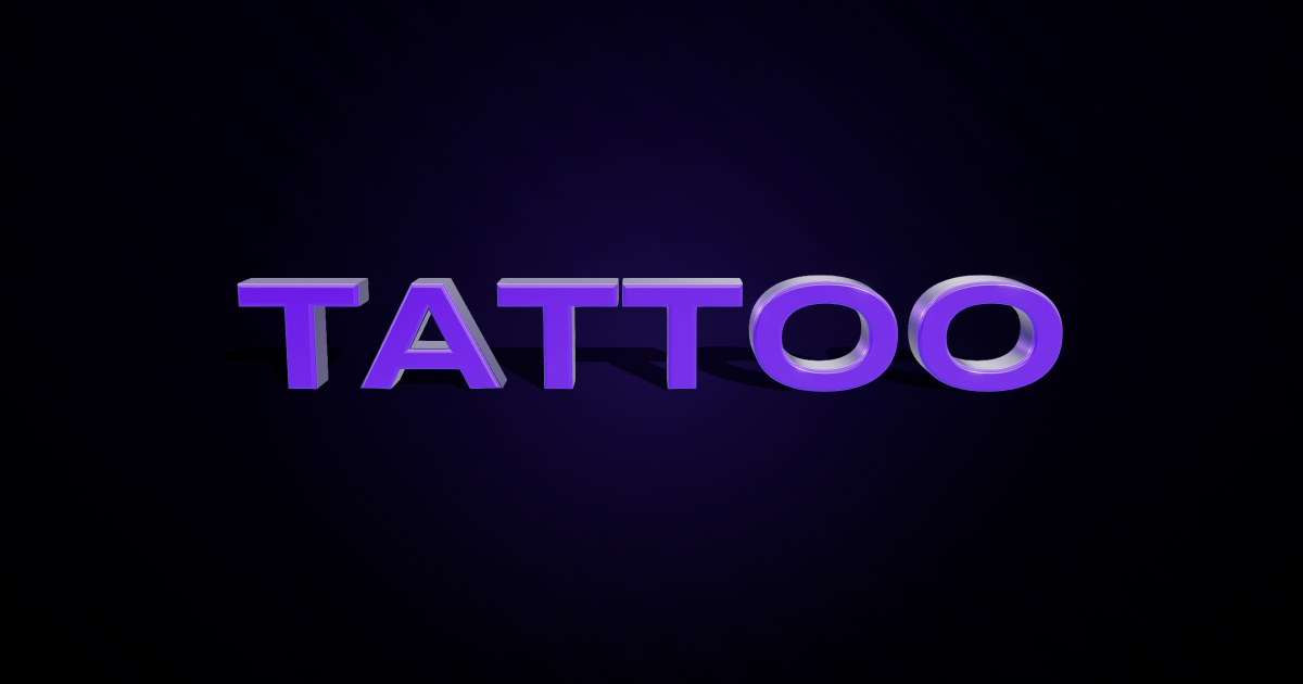 Tattoo 3D text effect