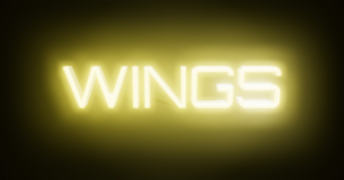 Wings 3D text effect