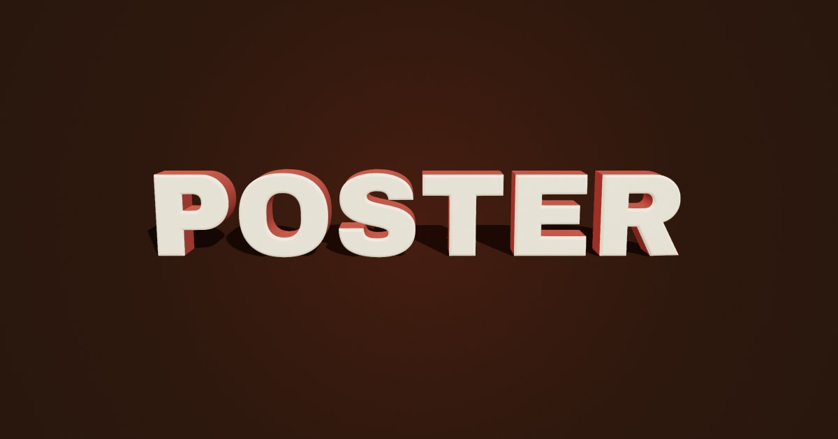 Old Poster Ink 3D text effect