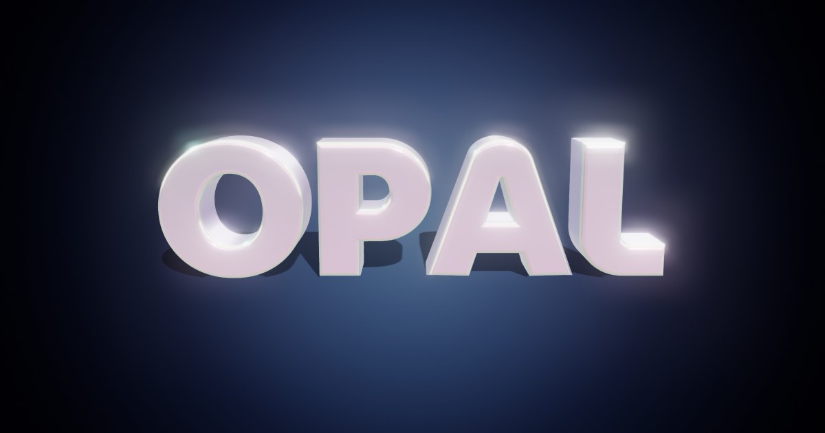 Opal Shimmer 3D text effect