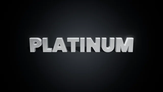 Platinum 3D text effect