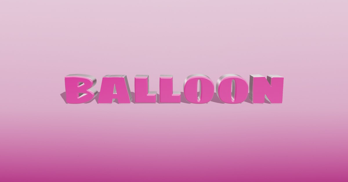 Balloon 3D text effect