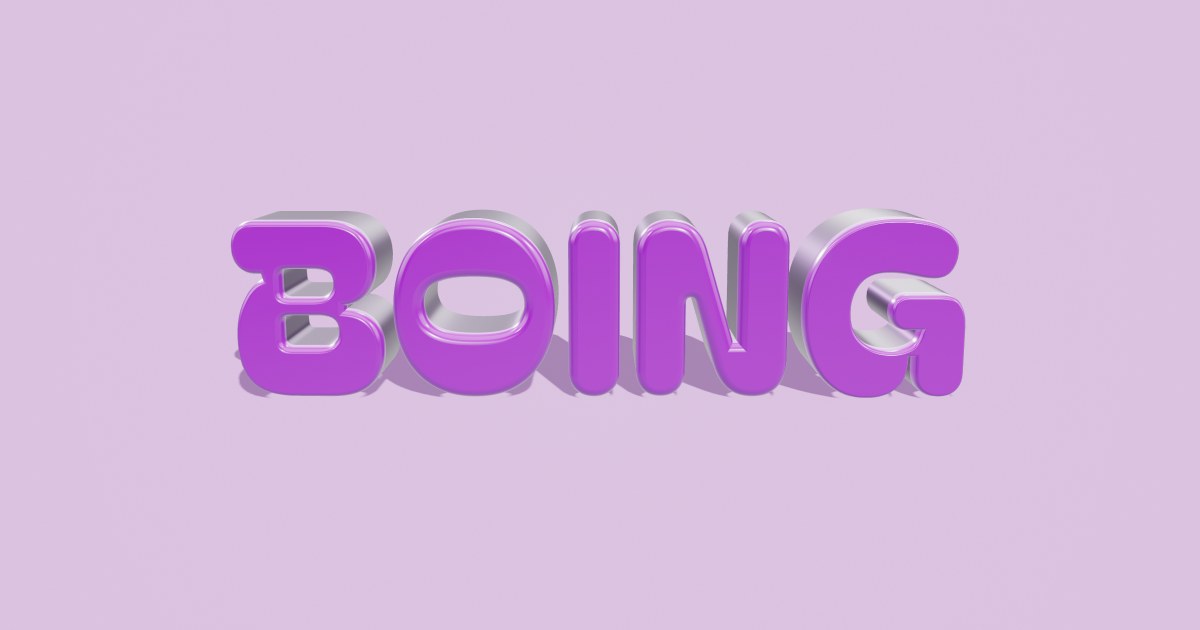 Boing 3D text effect