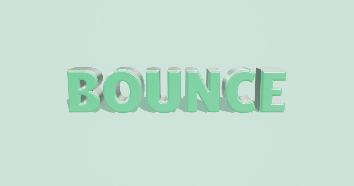 Bounce 3D text effect