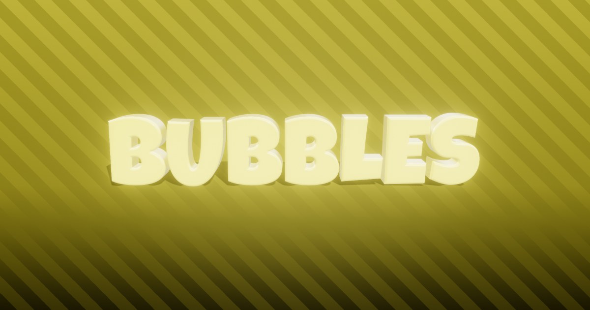 Bubbles 3D text effect