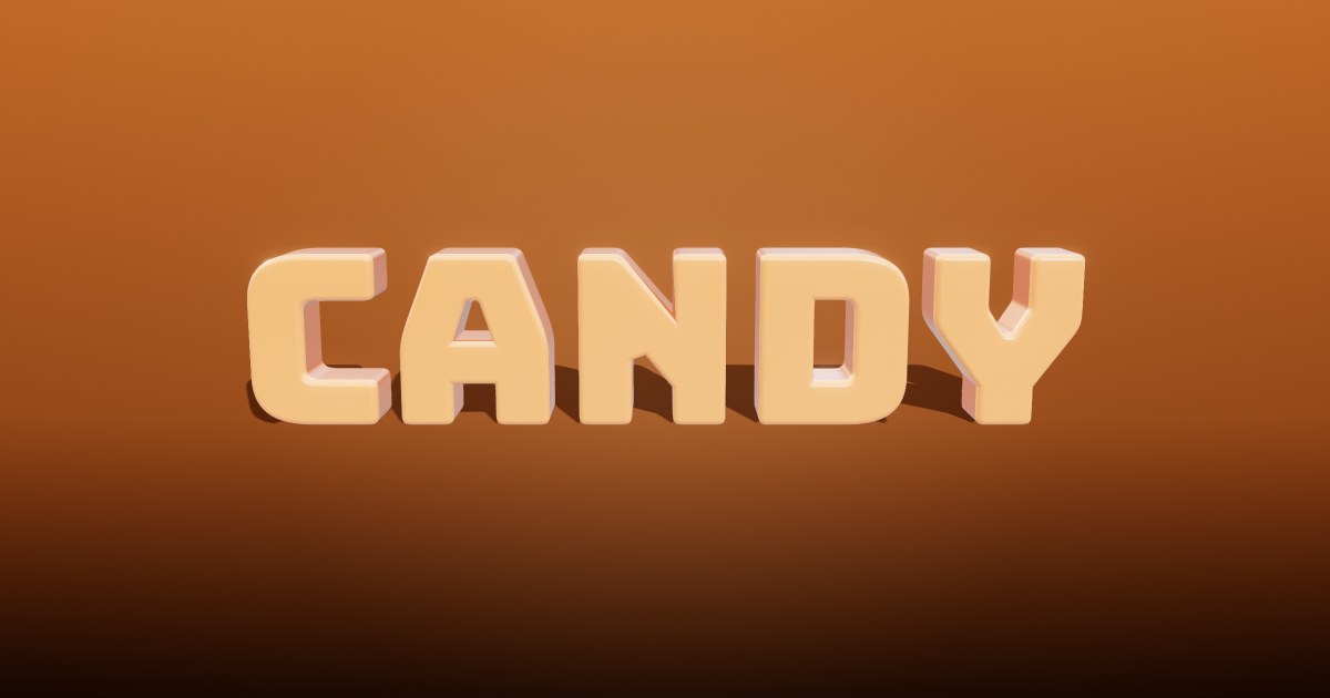Candy 3D text effect