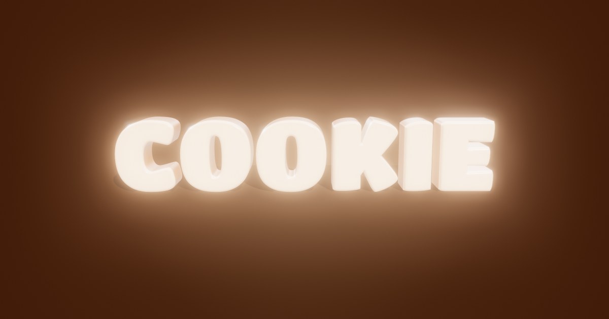 Cookie 3D text effect