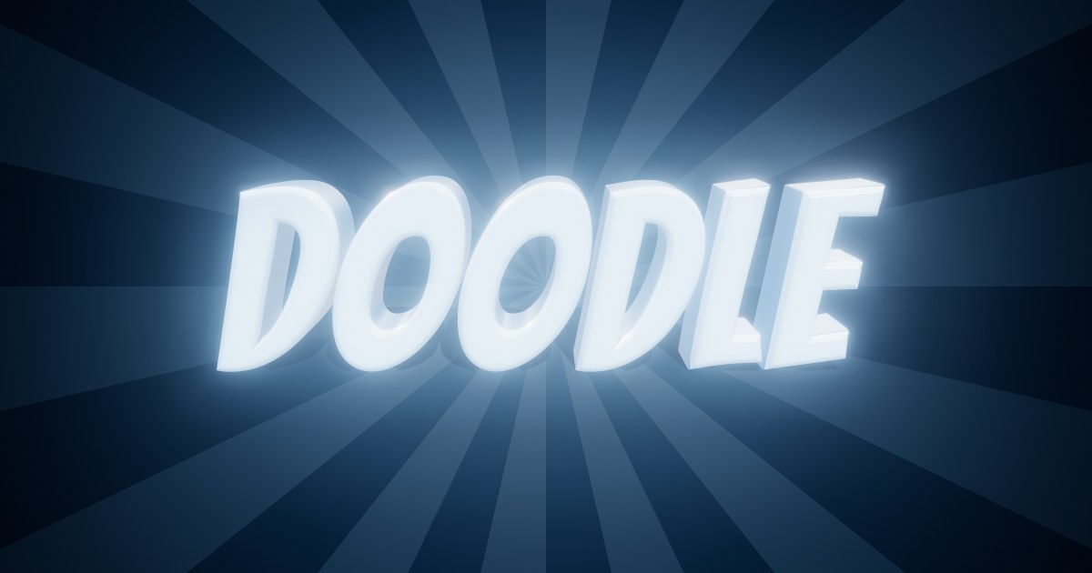 Doodle 3D text effect