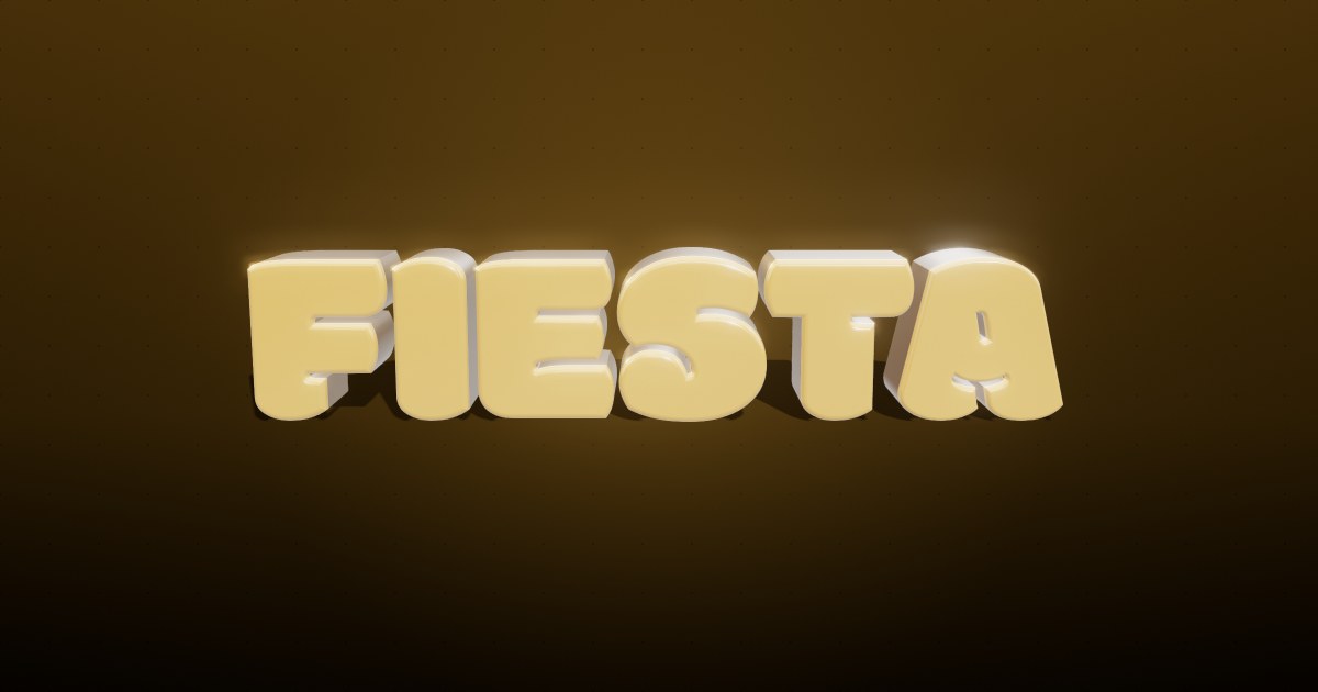 Fiesta 3D text effect