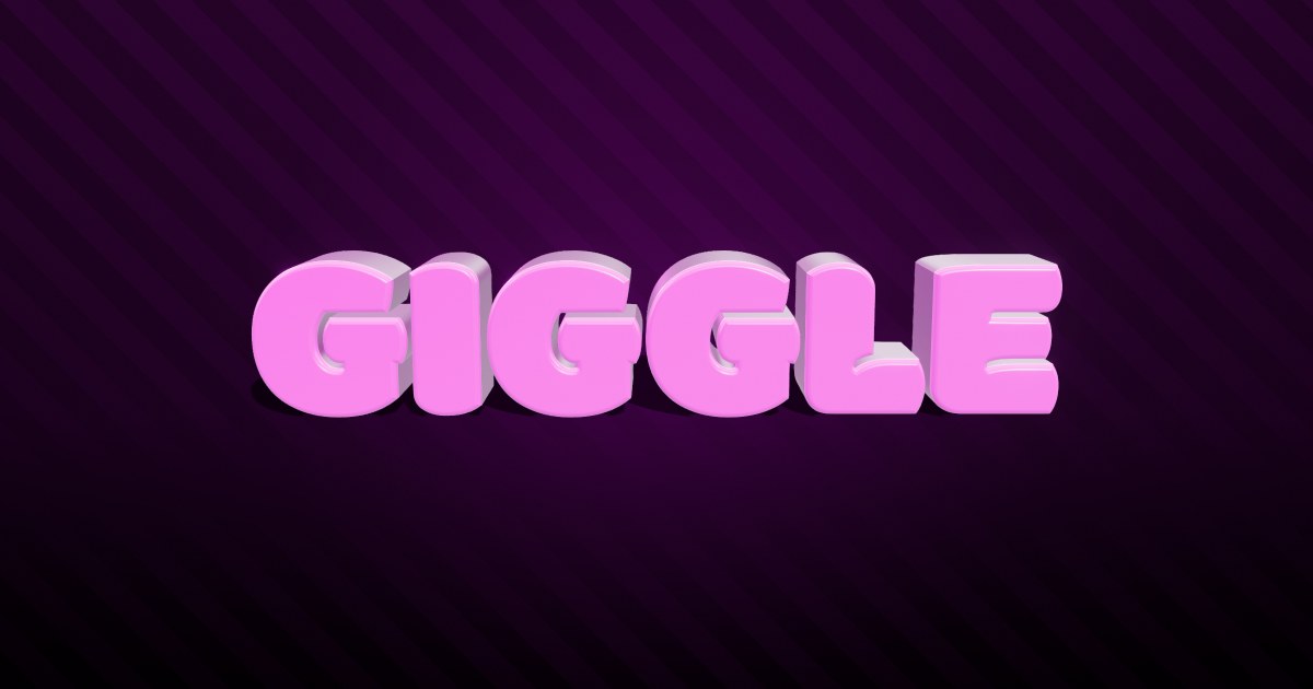 Giggle 3D text effect