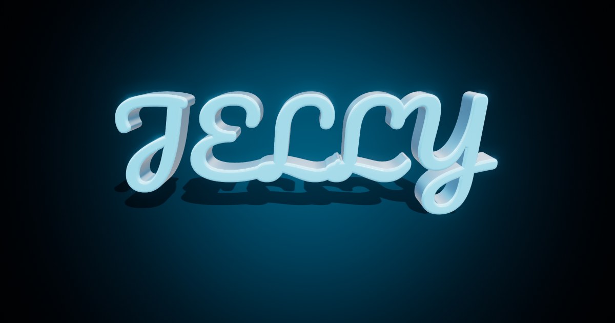 Jelly 3D text effect