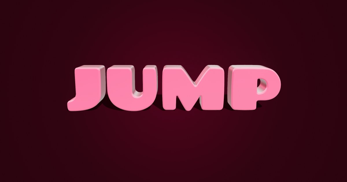Jump 3D text effect