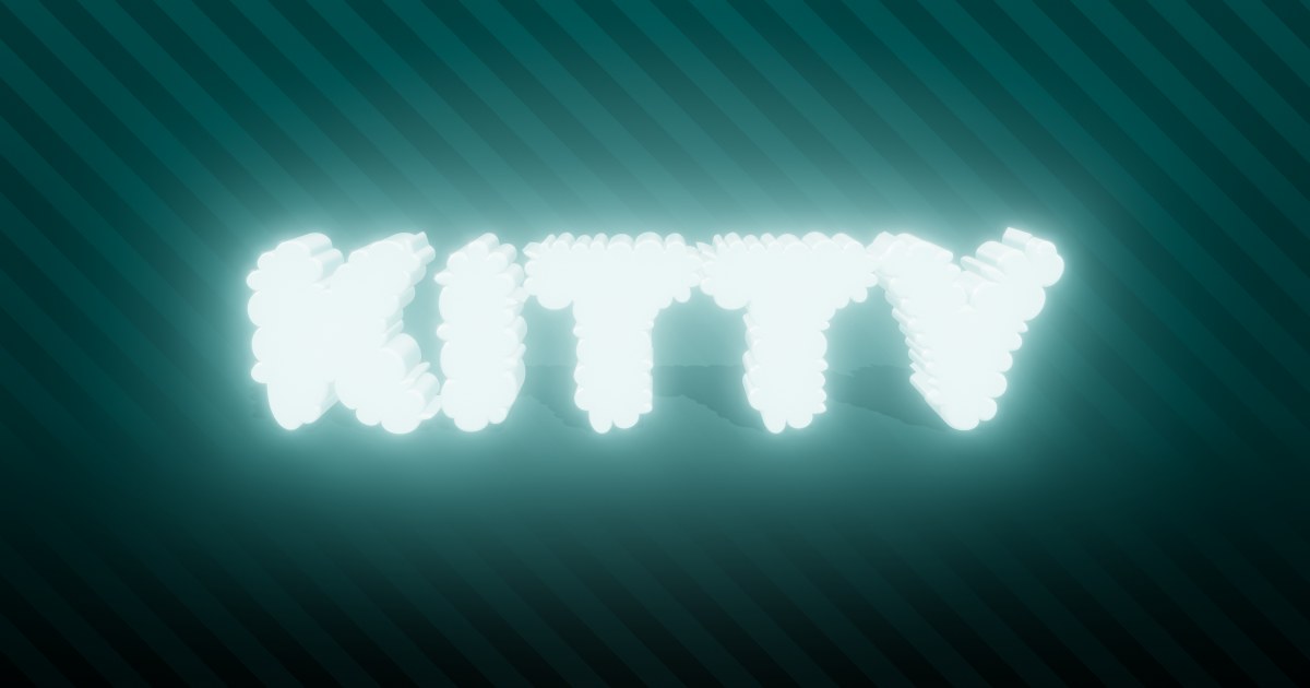 Kitty 3D text effect