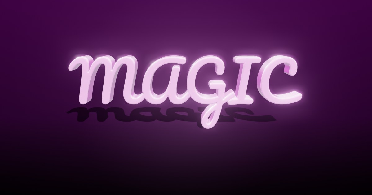 Magic 3D text effect
