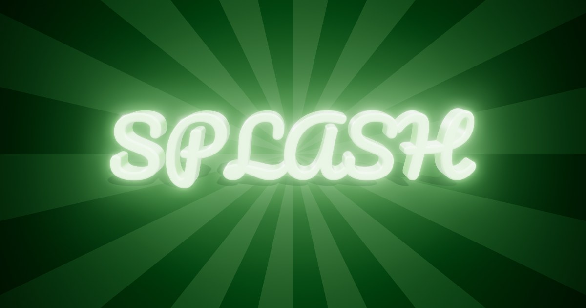Splash 3D text effect