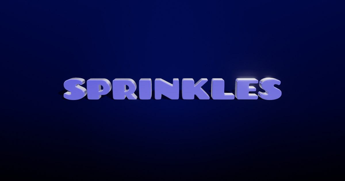 Sprinkles 3D text effect