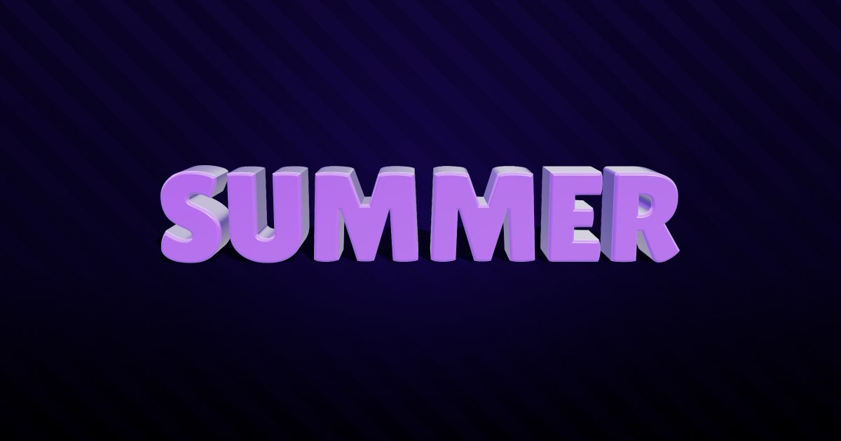Summer 3D text effect