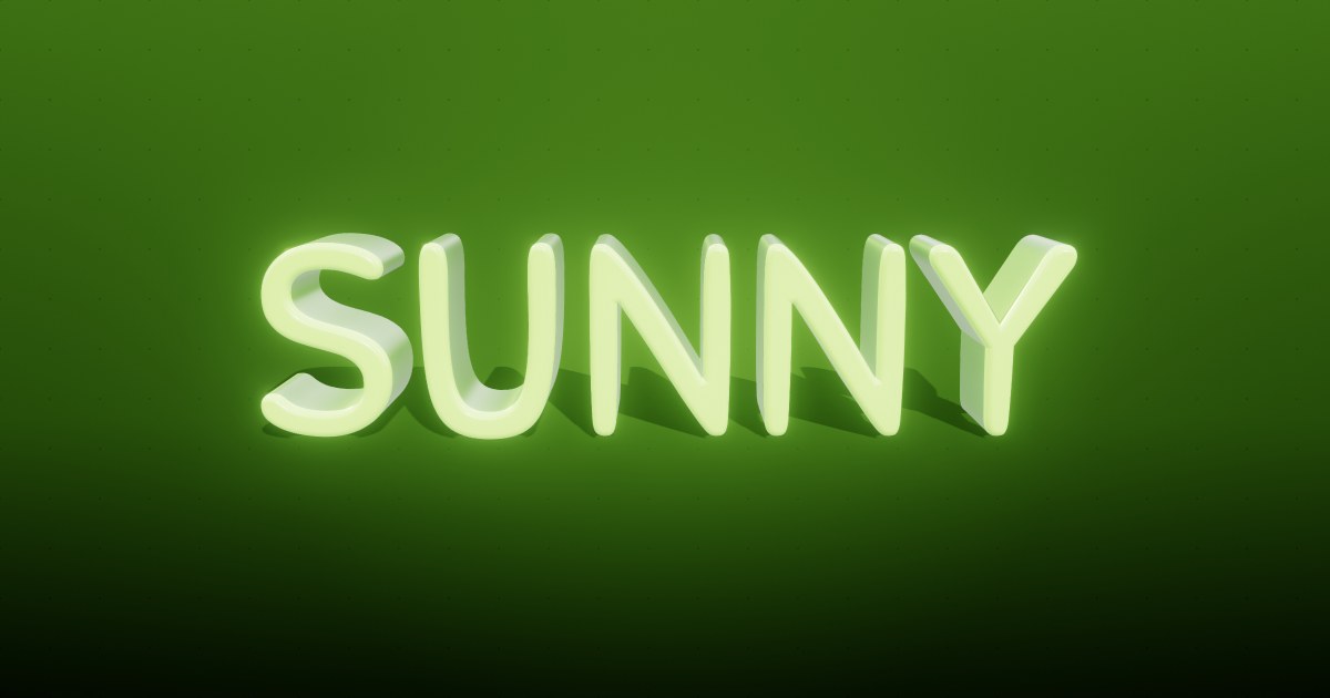Sunny 3D text effect