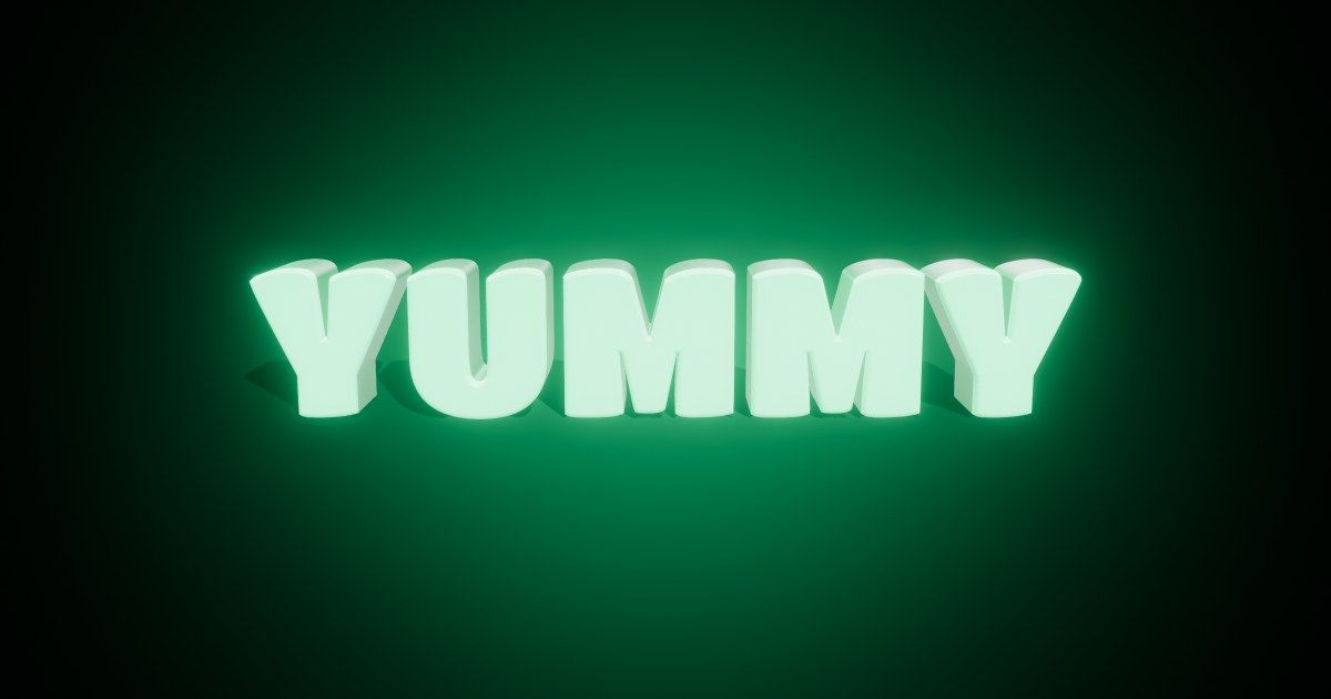 Yummy 3D text effect