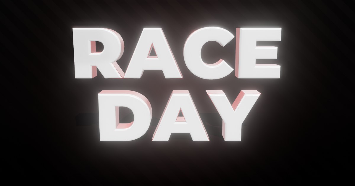 Race Day 3D text effect