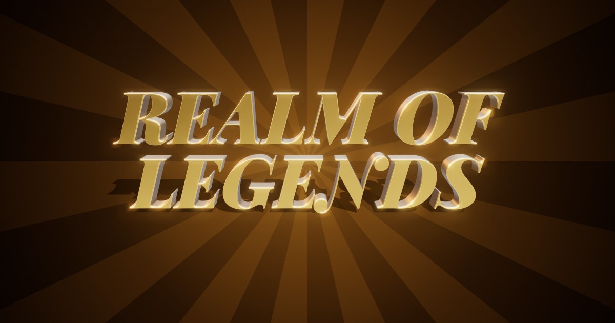 Realm of Legends 3D text effect