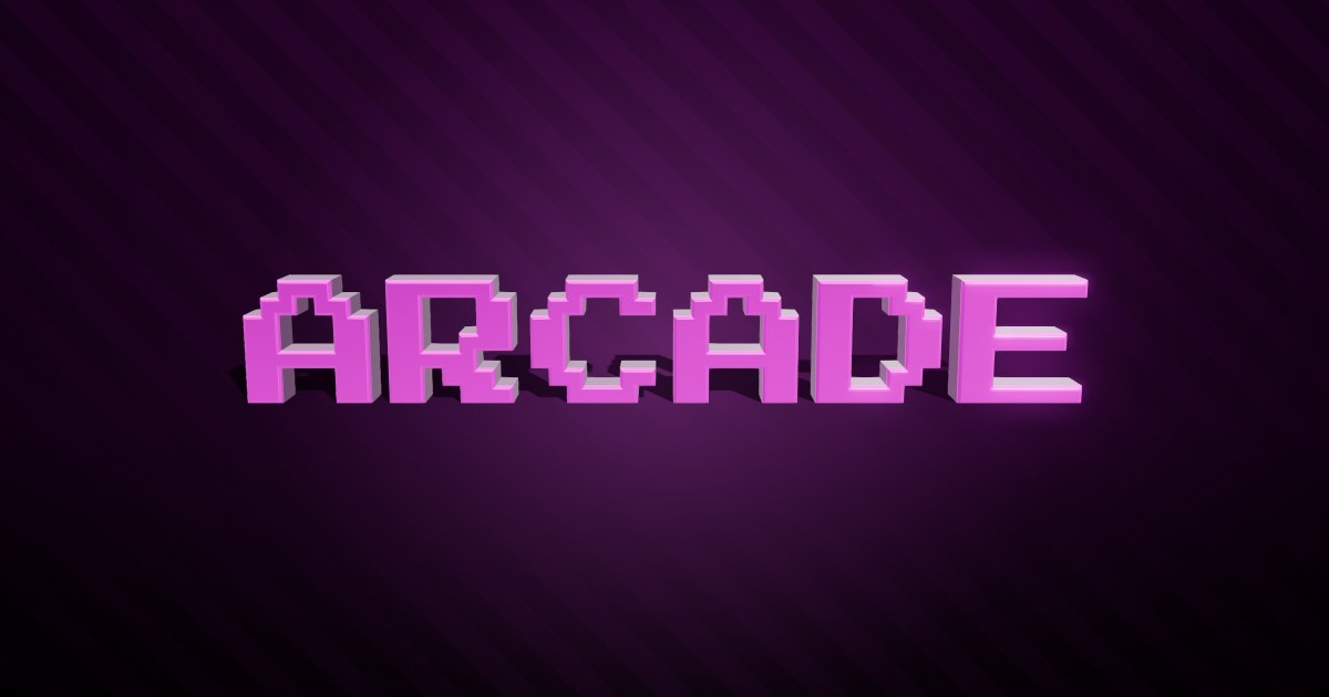 Arcade 3D text effect