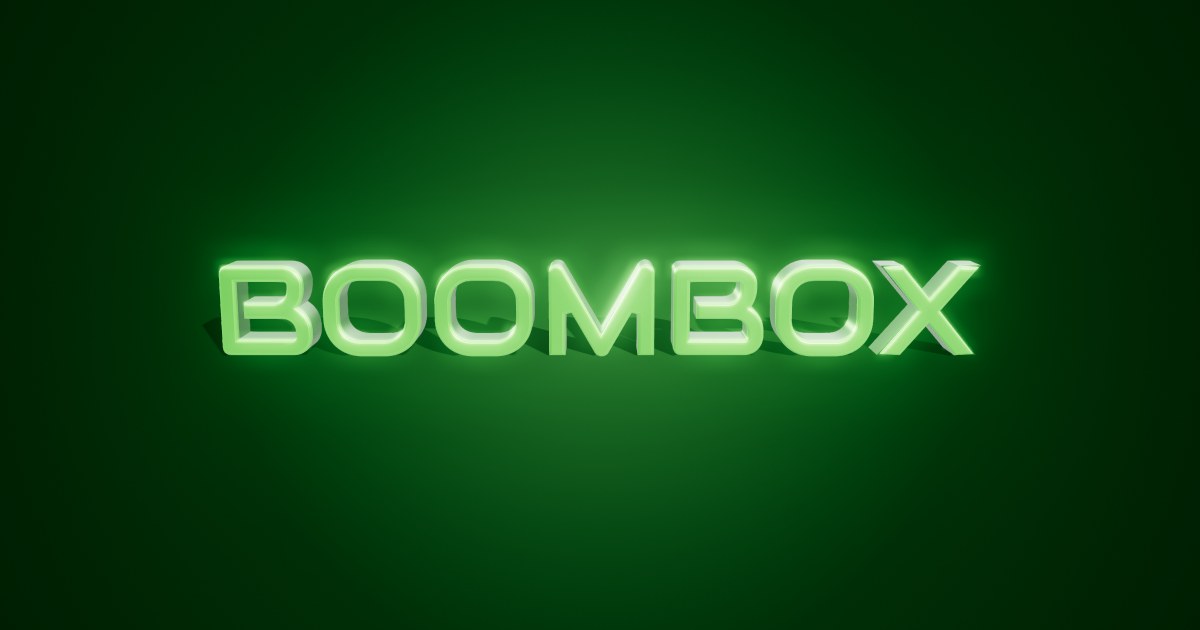 Boombox 3D text effect