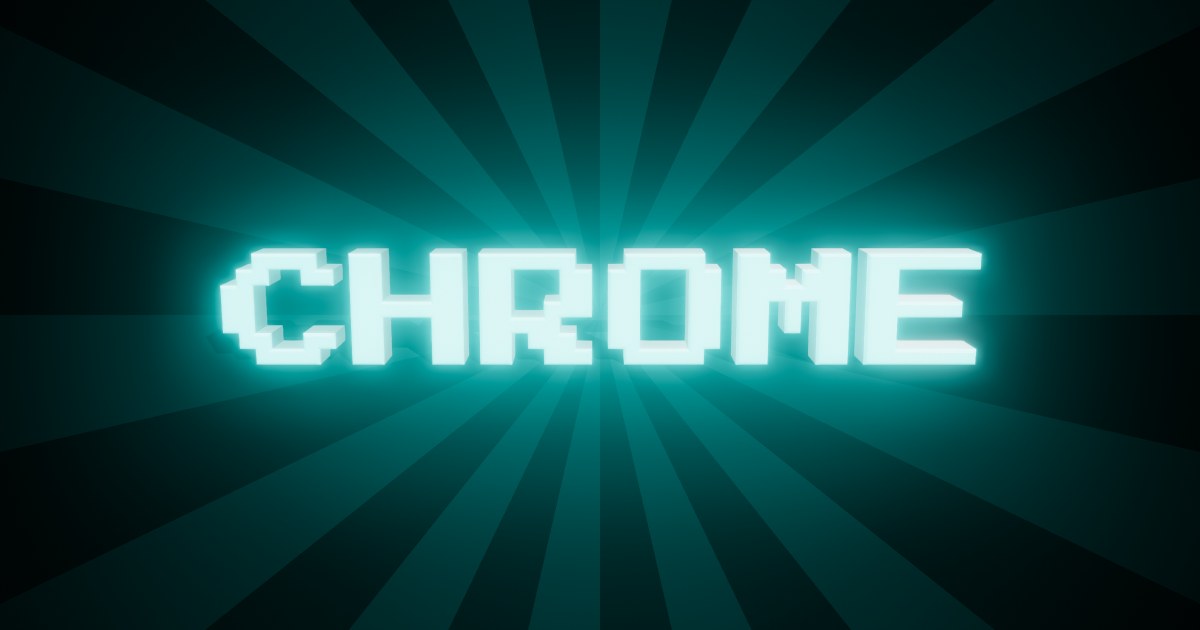 Chrome 3D text effect