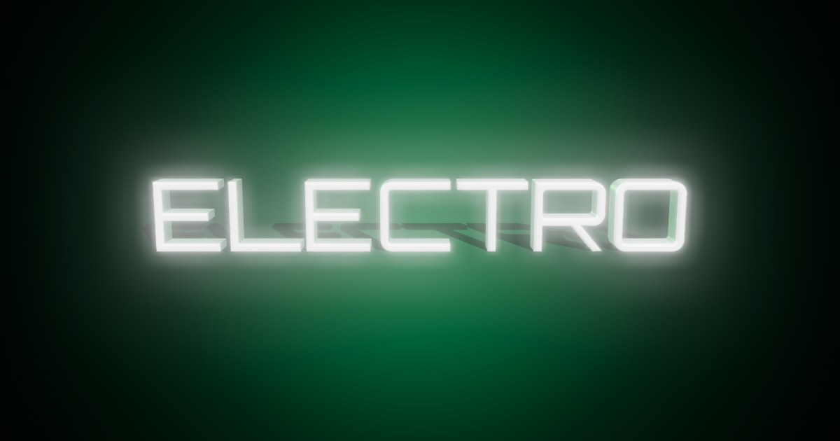 Electro 3D text effect
