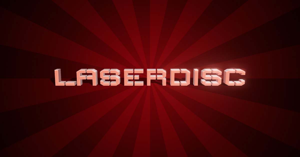 Laserdisc 3D text effect