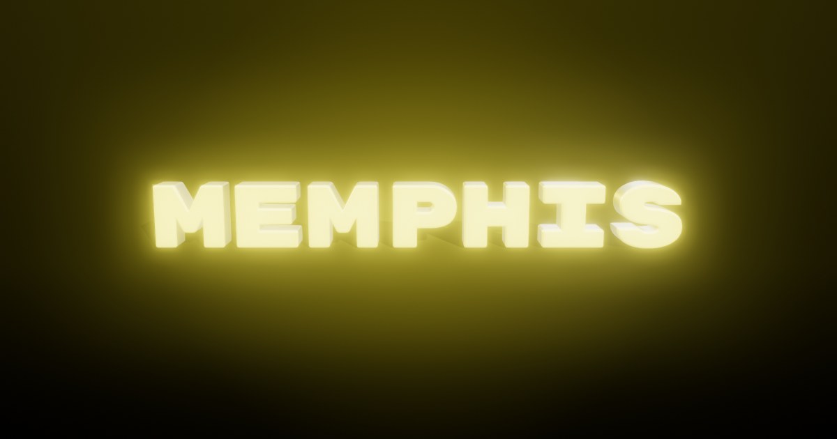 Memphis 3D text effect