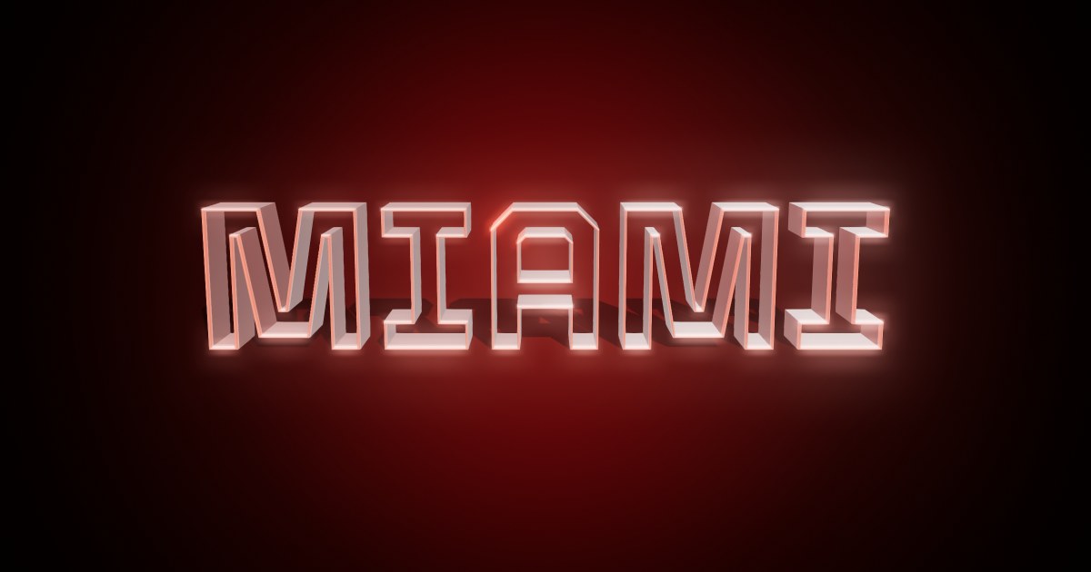 Miami 3D text effect