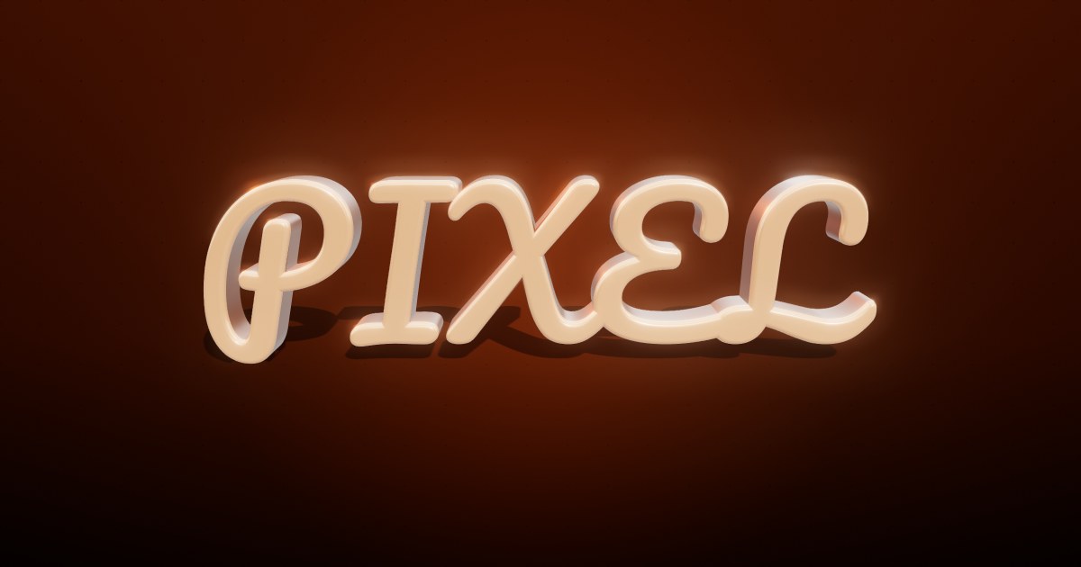Pixel 3D text effect