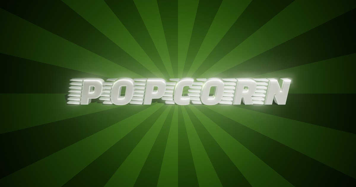 Popcorn 3D text effect