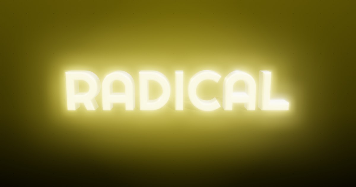 Radical 3D text effect