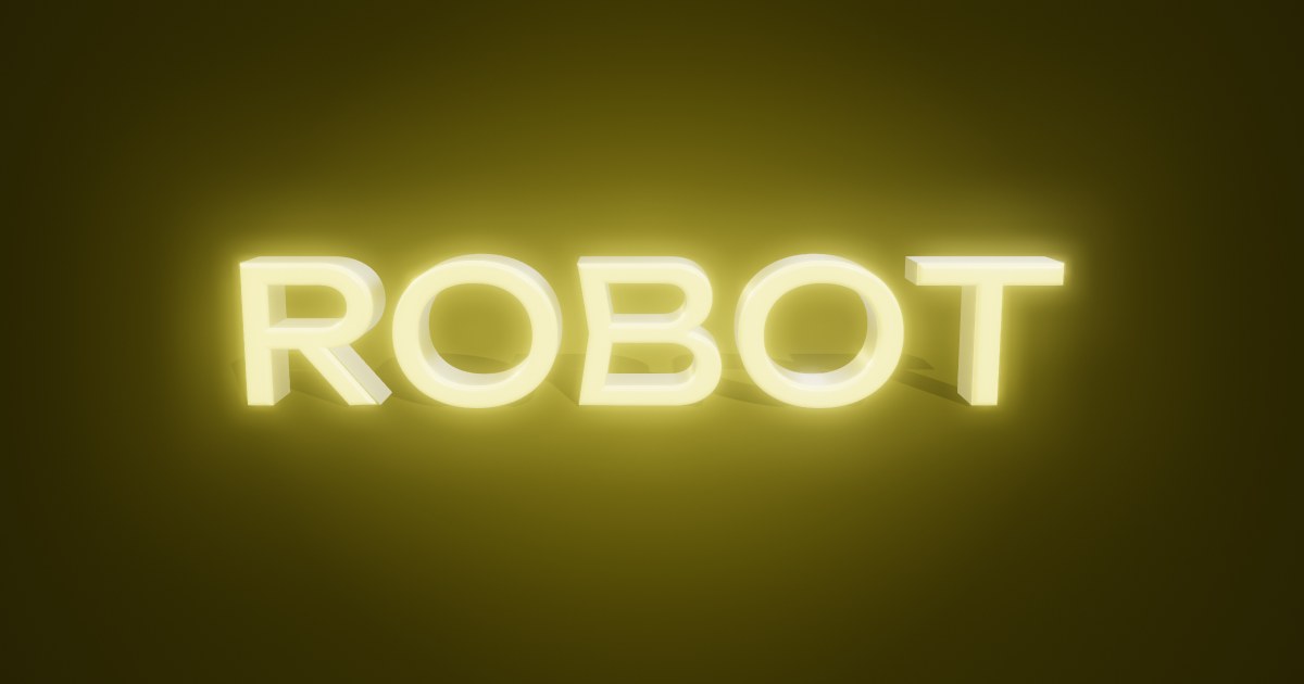 Robot 3D text effect