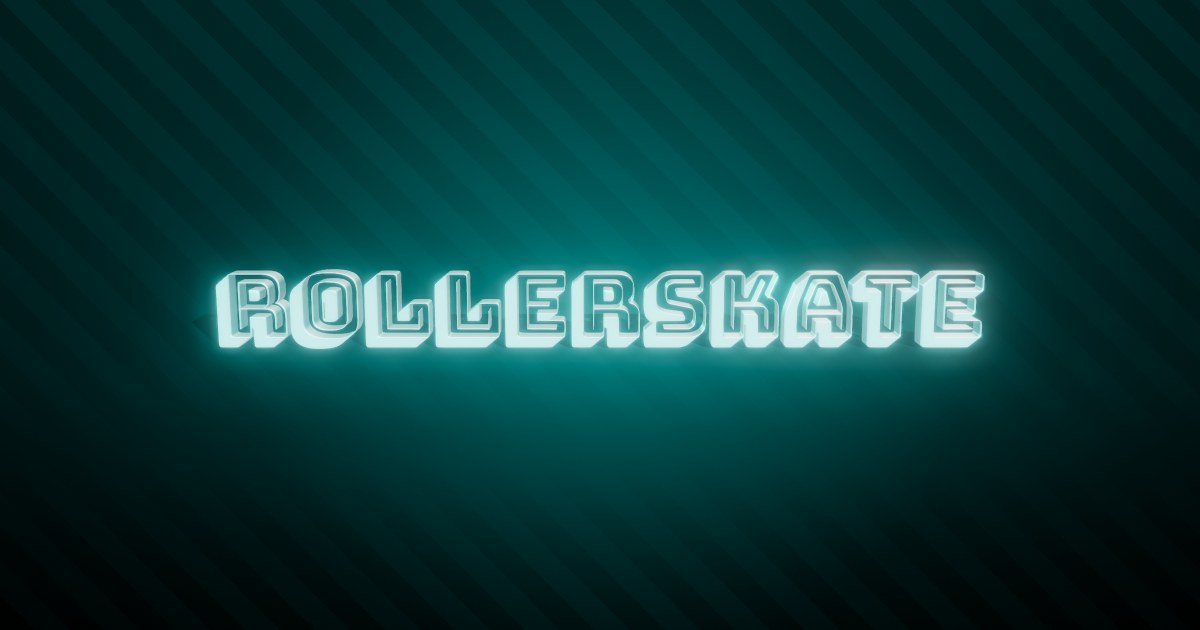 Rollerskate 3D text effect