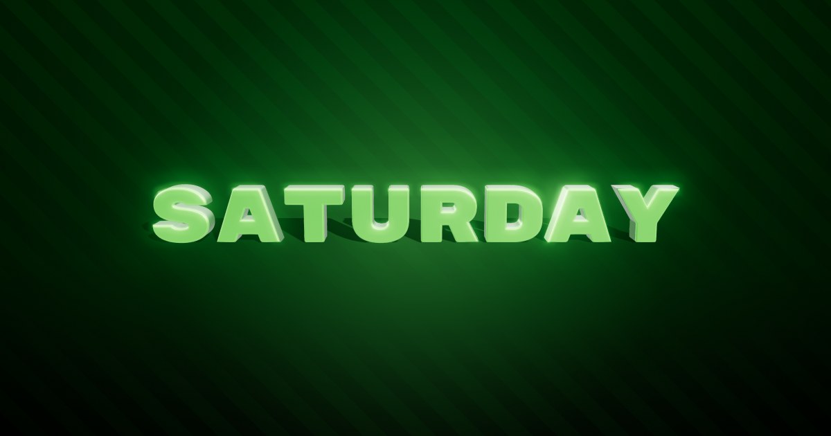 Saturday 3D text effect