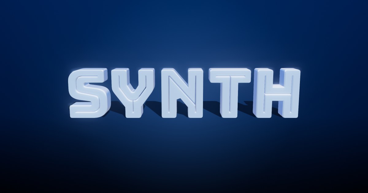 Synth 3D text effect