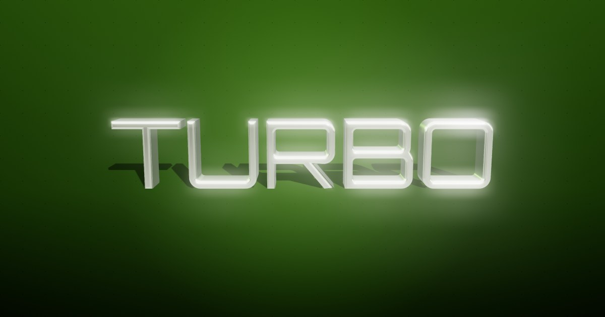 Turbo 3D text effect