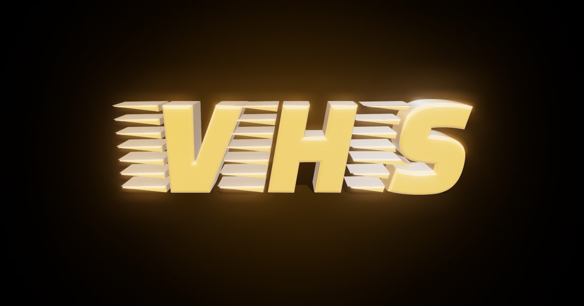 Vhs 3D text effect